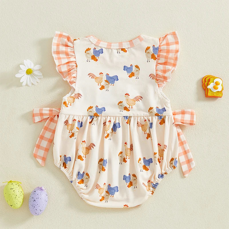Girls Chicken Romper