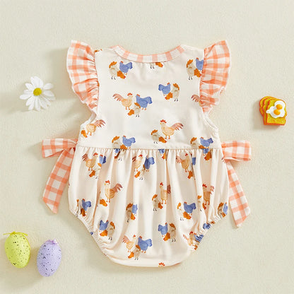 Girls Chicken Romper