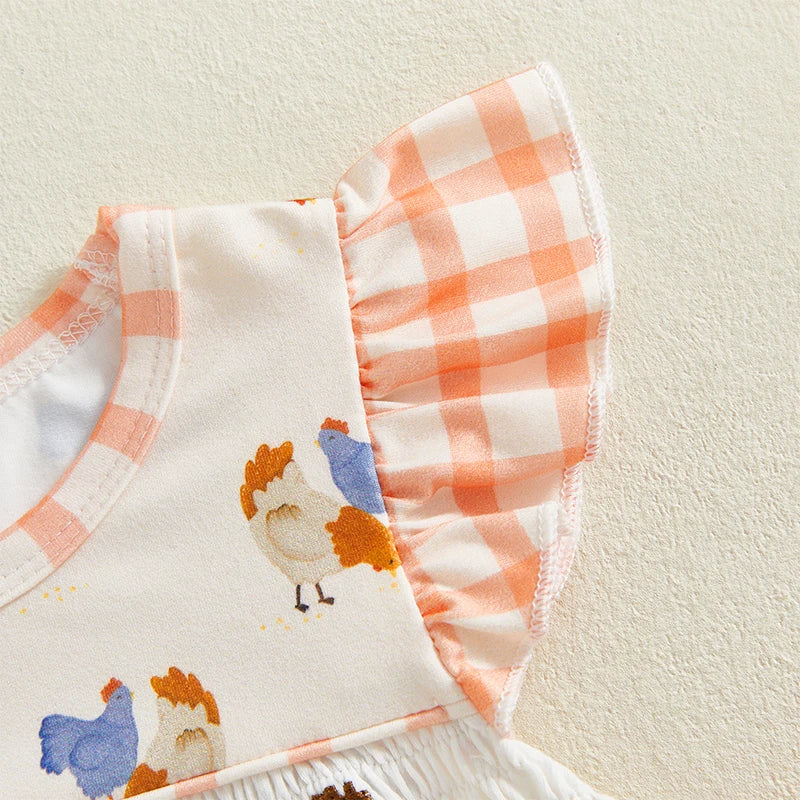 Girls Chicken Romper