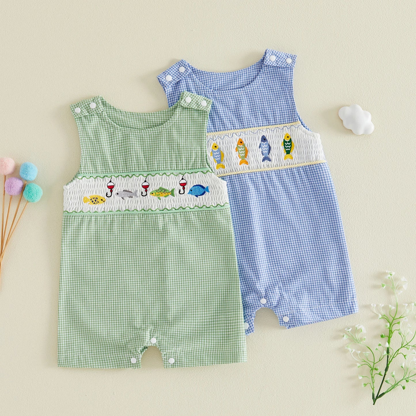 Boys Fish Romper