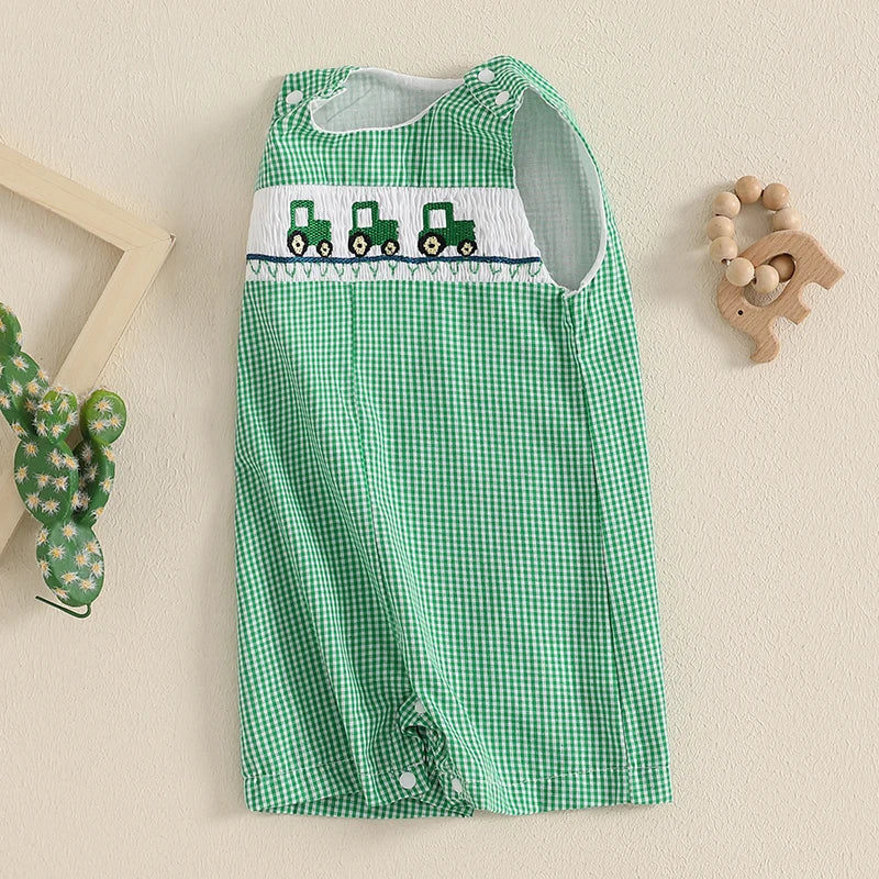 Boy Western Tractor Romper