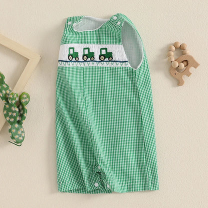 Boy Western Tractor Romper