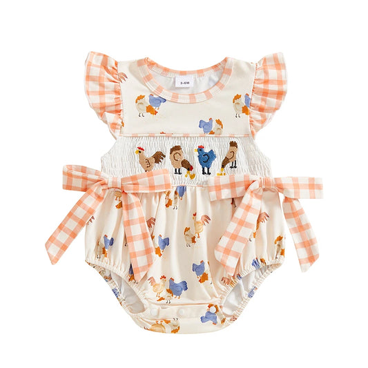 Girls Chicken Romper