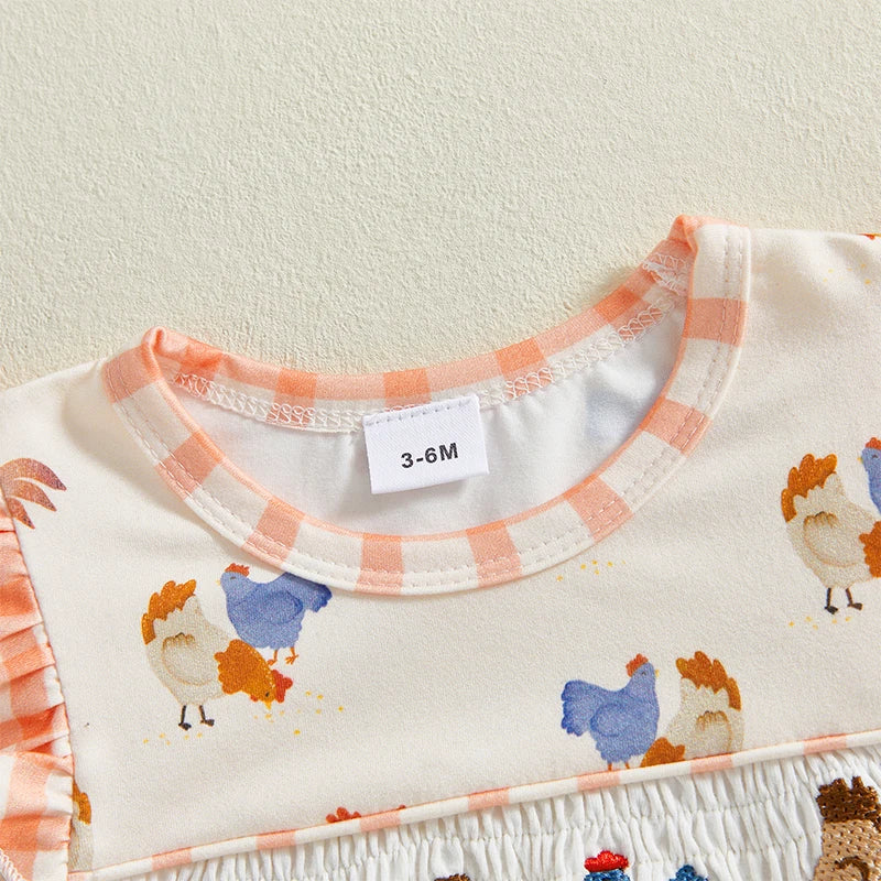 Girls Chicken Romper