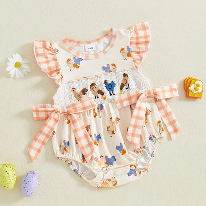 Girls Chicken Romper