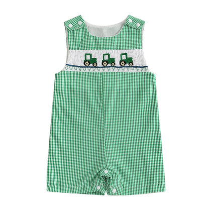 Boy Western Tractor Romper